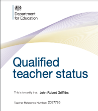 Qualified Teacher Status (QTS)