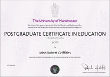 PGCE certificate
